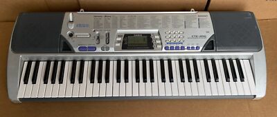Keyboard Piano Casio CTK-496 Electronic Musical 100 Song Bank 9V Without Charger