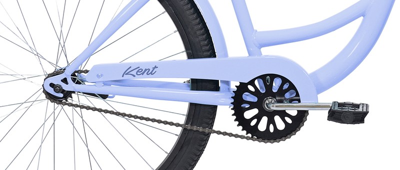 Girl's 26" Seachange Classic Beach Cruiser Bike Steel Frame, Single-Speed, Blue
