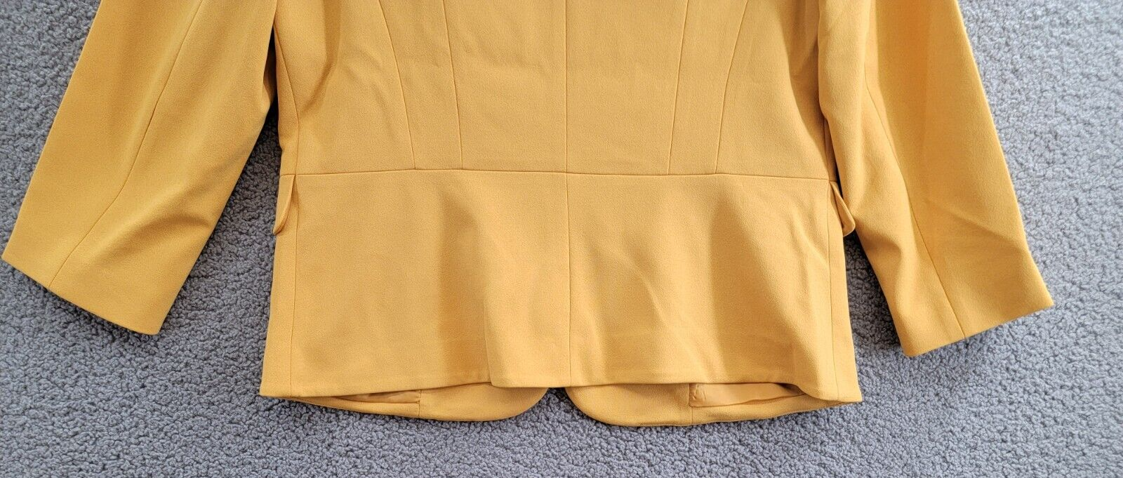 Kasper Collarless Open-Front Long-Sleeve Jacket Women's M Golden Signature Solid - Picture 12 of 16