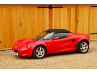 Lotus Elise S1, 1998. Calypso Red with re-trimmed black and red leather seats