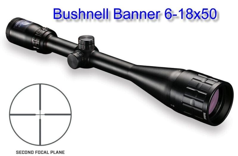 Bushnell Banner Dusk Dawn 6-18X 50mm Multi-X Reticle .25MOA AO Rifle Scope Black