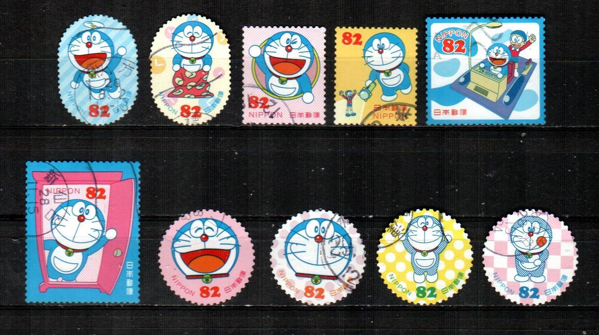 JAPAN Scott's 4005a-j ( 10v ) Doraemon F/VF Used ( 2016 ) #2