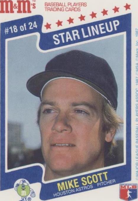1987 M&M's Star Lineup - Mike Scott #18