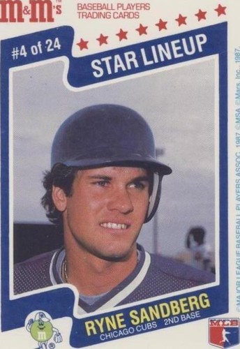1987 M&M's Star Lineup - Ryne Sandberg #4