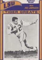 1983 Sunbeam Bread LSU Tiger Greats Joe Labruzzo #22