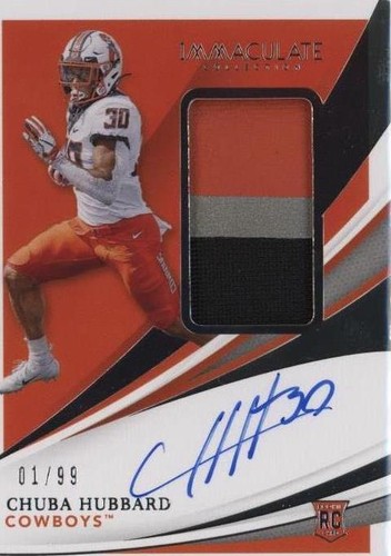2021 Panini Immaculate Collection Collegiate Chuba Hubbard #77