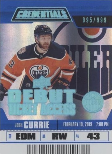2019-20 Upper Deck Credentials - Josh Currie #56