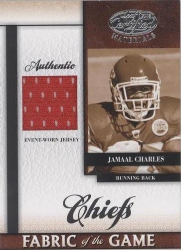 2008 Leaf Certified Materials Jamaal Charles #RFOG-22