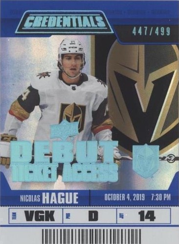 2019-20 Upper Deck Credentials - Nicolas Hague #132