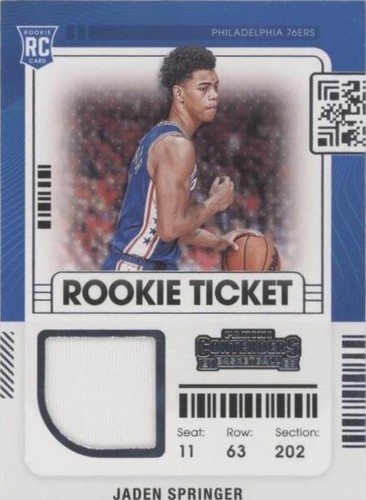 2021-22 Panini Contenders - Jaden Springer #RTS-JSP
