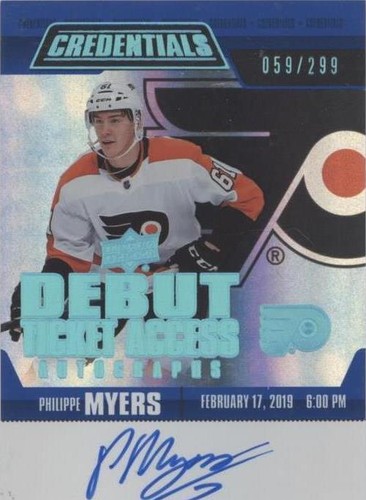 2019-20 Upper Deck Credentials - Philippe Myers #RTAA-PM