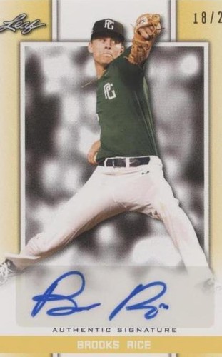 2019 Leaf Perfect Game National Showcase - Brooks Rice #BA-BR2