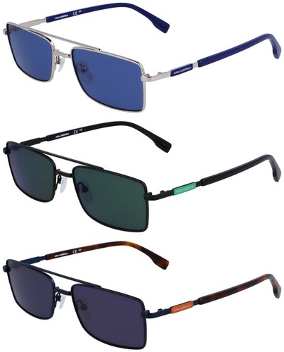 Karl Lagerfeld Men's Sleek Rectangular Navigator Sunglasses