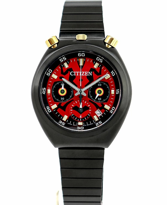 Pre-owned Citizen Star Wars Darth Maul Watch Chronograph Unisex Date Indicator An3668-55w