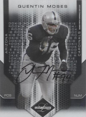 2007 Leaf Limited Quentin Moses #272