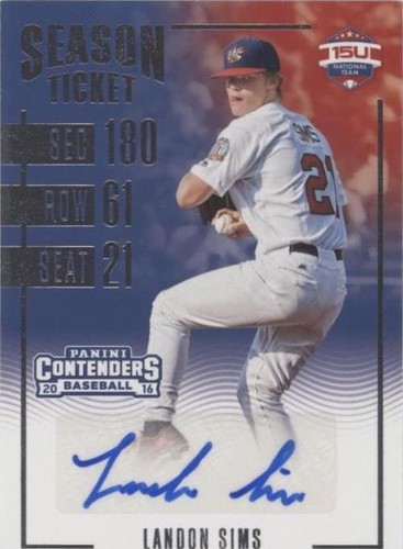 2016 Panini Elite Extra Edition - Landon Sims #15U-LS