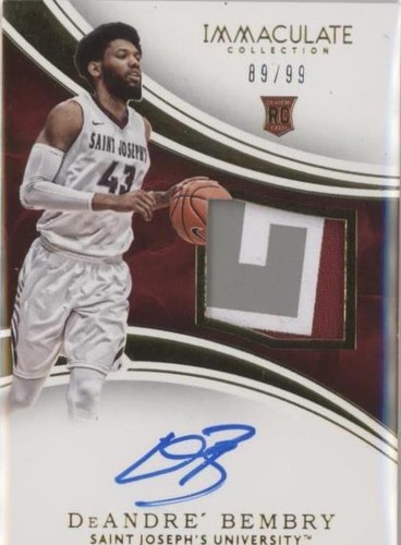 2016-17 Panini Immaculate Collection Collegiate - DeAndre' Bembry #60