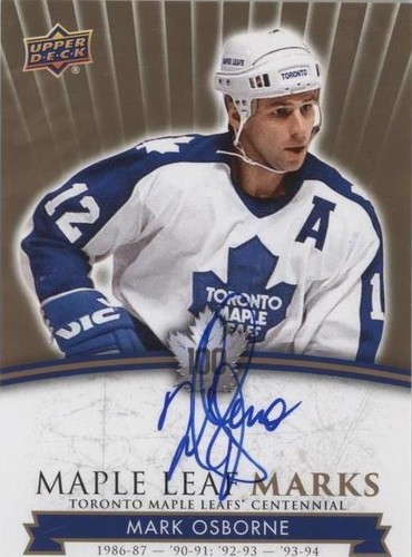 2017 Upper Deck Toronto Maple Leafs Centennial - Mark Osborne #MLM-MO