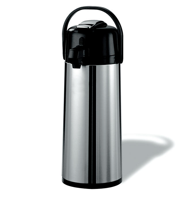 Highlights Airpot with stainless-steel exterior Glass vacuum