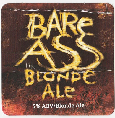 Duclaw Brewing Co  Bare Ass Blonde Ale  Beer Coaster Baltimore MD