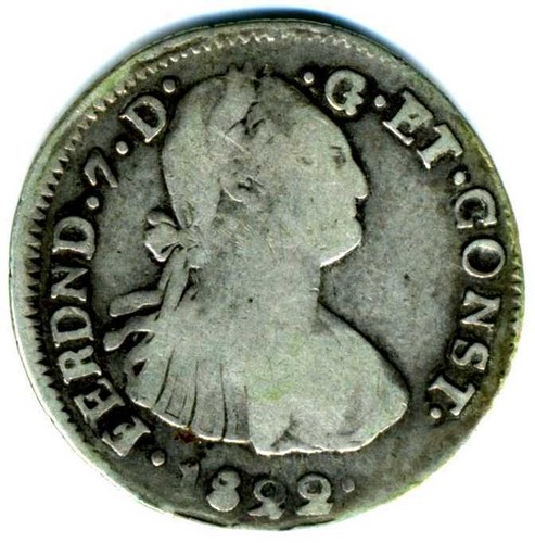 Rです  Santiago de Cuba 2本 1848 Ecuador Quito Silver 2 Reales Genuine Antique 1800's 2R
