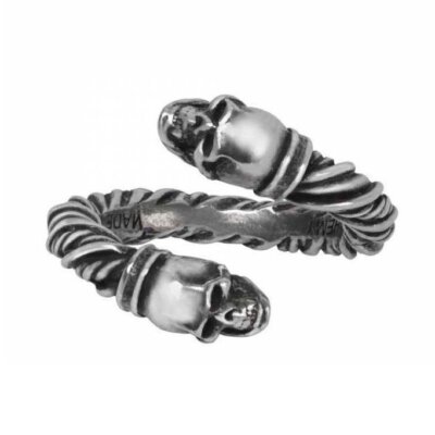 Alchemy Gothic Battle Skull Pewter Ring   Ships in 2-4 Weeks   Gothic
