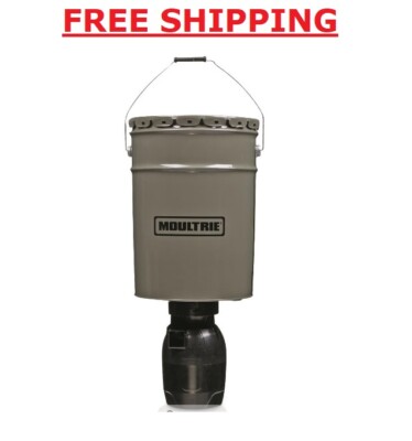 6.5 Gallon Capacity Directional Hanging Deer Feeder Adjustable Dispense Duration