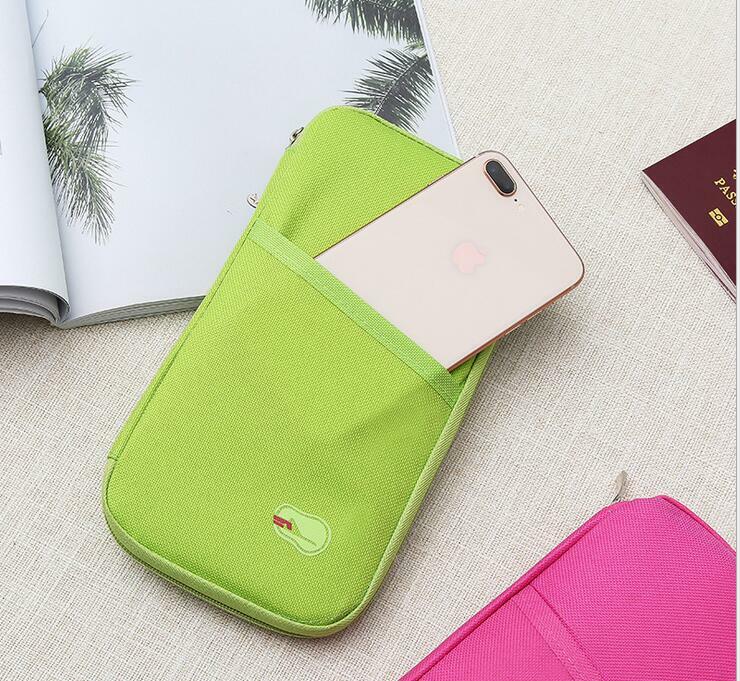 Family Travel Wallet Passport Holder RFID Blocking Document Organizer Bag Case