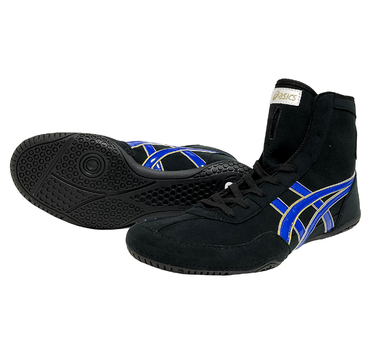 Made to order】Asics Wrestling Shoes EX-EO Black x Blue x