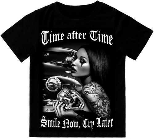 Time After Time Smile Now Cry Later Mens Heavyweight T-Shirt Time After Time Smile Now Cry Later Mens Heavyweight T-Shirt