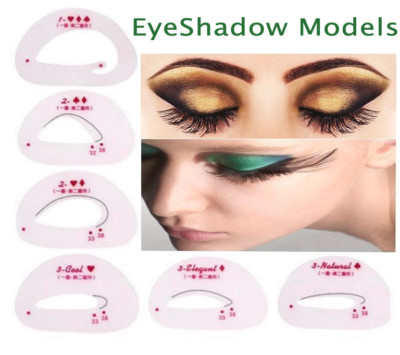 6pcs Eye Shadow Eyebrow Grooming Stencil Kit Template Shaping Shaper DIY Tools 