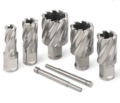 Metal HSS Annular Core Drill Bit Weldon Shank Hollow Hole Saw Cutter Steel Tool