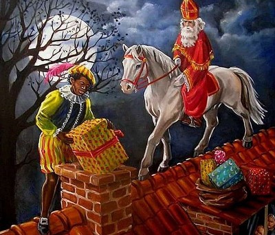 Diamond Painting Santa Claus On The Roof Christmas Themed Design Wall Decoration
