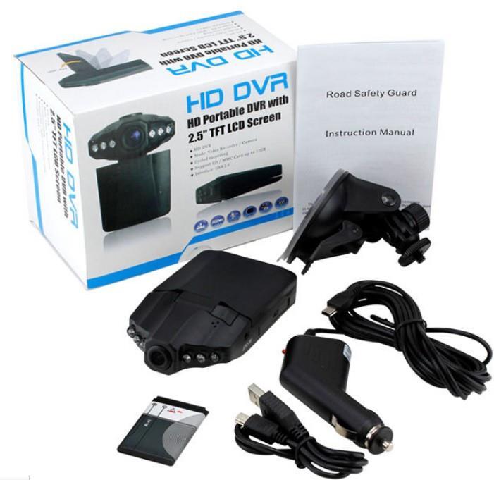 Mini Dvr Telecamera Videoregistratore Auto Hd Monitor Lcd 2.5" Video 6 Led Linq