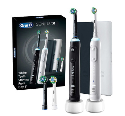 NEW Oral-B Genius X With A.I. Rechargeable Electric Toothbrush- 2 Pack!