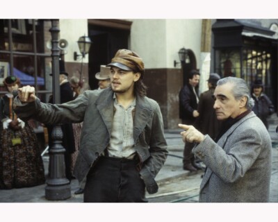 Leonardo Dicaprio on set with Martin Scorsese Gangs of New York 24x36 Poster