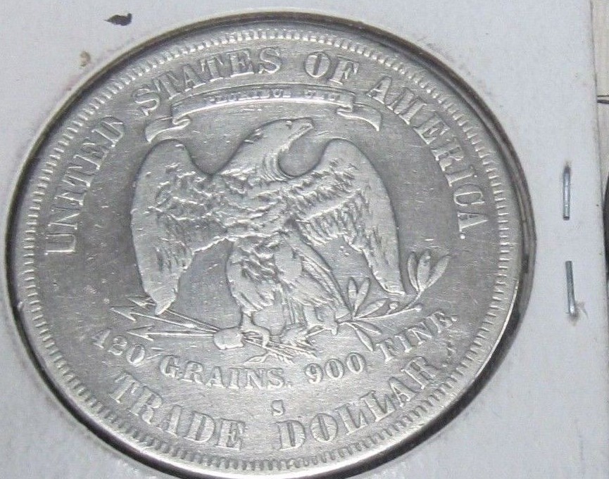 ICG 1878 S FINE F12 SILVER TRADE DOLLAR cleaned GUARANTEED GENUINE