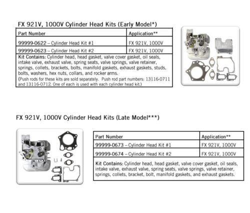 Genuine Kawasaki OEM CYLINDER HEAD #1 KIT FX921V-FX1000V Genuine Kawasaki OEM CYLINDER HEAD #1 KIT FX921V-FX1000V