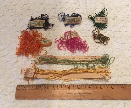 Lot VTG Embroidery Silk Thread floss: Carlson Currier, Grecian