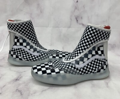 Vans Vault Boot Skoot Lx Checkered White Black Size 6 Women/mens 4.5