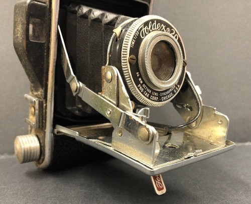 Antique PHO-TAK Foldex 20 Accordion Camera 86mm Octvar Lens Photograph Collector