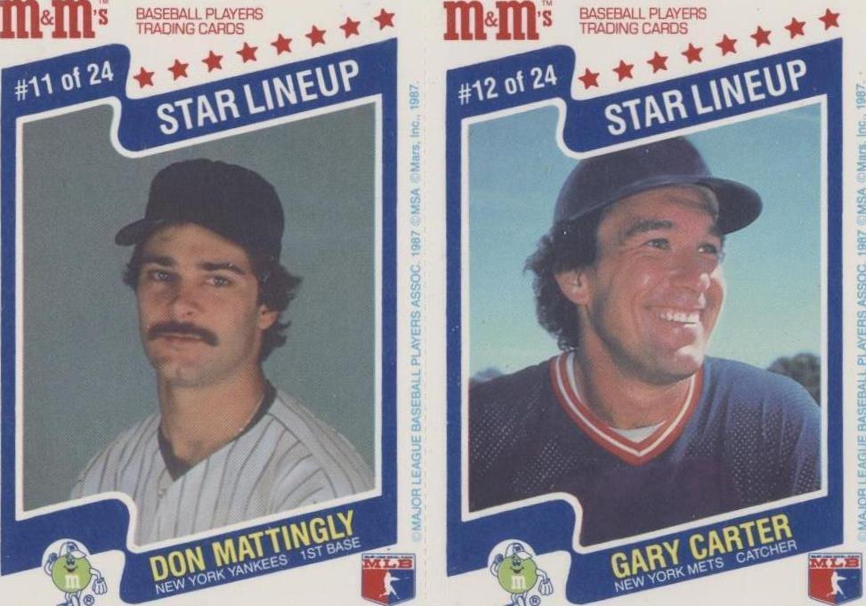1987 M&M's Star Lineup - Don Mattingly Gary Carter #11-12