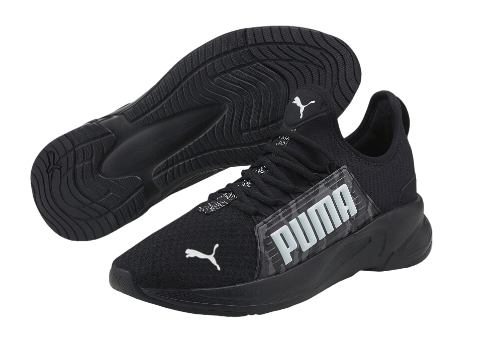 PUMA MENS BLACK TENNIS SHOE SOFTRIDE PREMIER SLIP-ON 376661 01