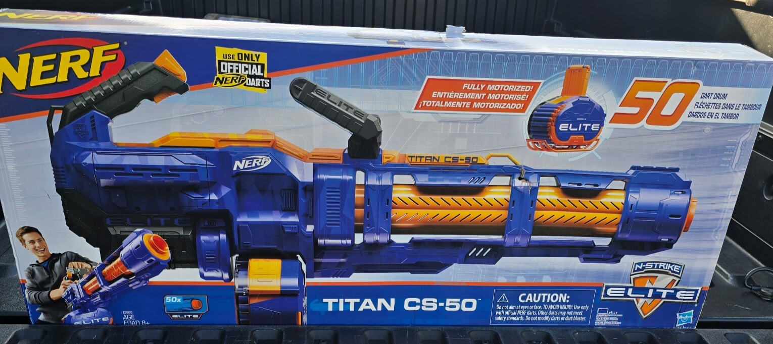 Nerf Elite Titan CS-50 50-Dart Fully Motorized Toy Blaster