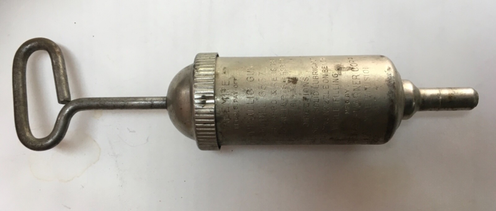 Vintage Alemite Hydraulic Grease Gun No.6557 Stewart Warner Corp