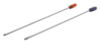 Extra Long 20'' Shaft Screwdriver Set Phillips & Slotted Commercial Hand Tool
