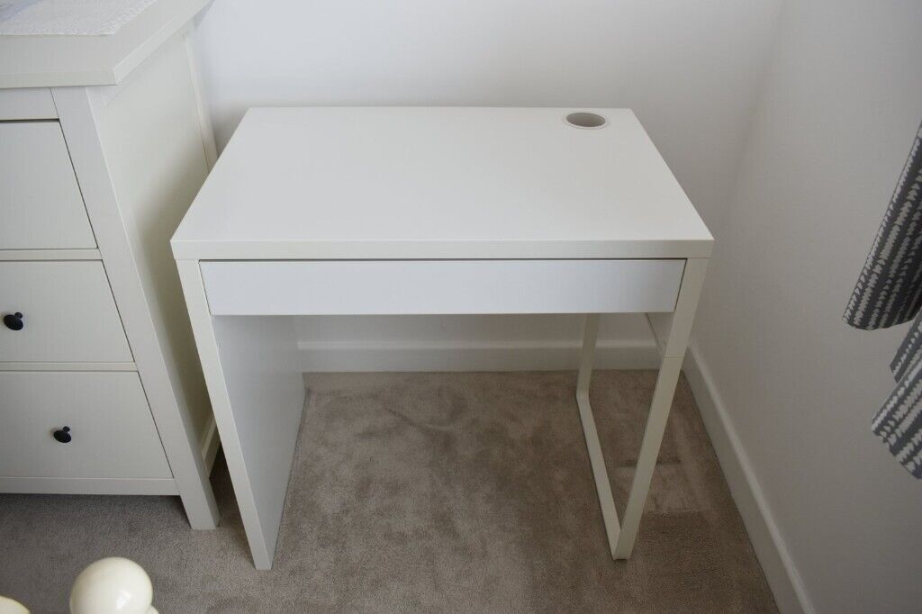 Ikea White Desk With Drawer In, Small White Desk Ikea