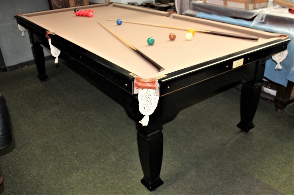 8ft x 4ft antique Pool/Snooker dining table by Jelks of London c1920
