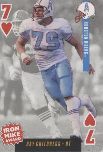 1995 Bicycle Ditka's Picks Playing Cards Ray Childress #7H