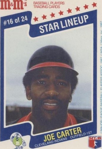 1987 M&M's Star Lineup - Joe Carter #16
